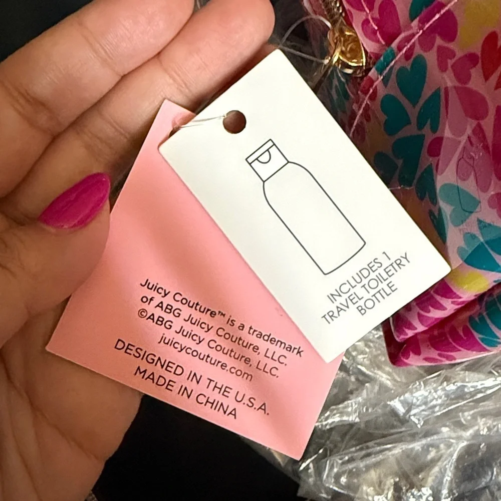 Juicy Couture Heart Pattern make up traveling pouch